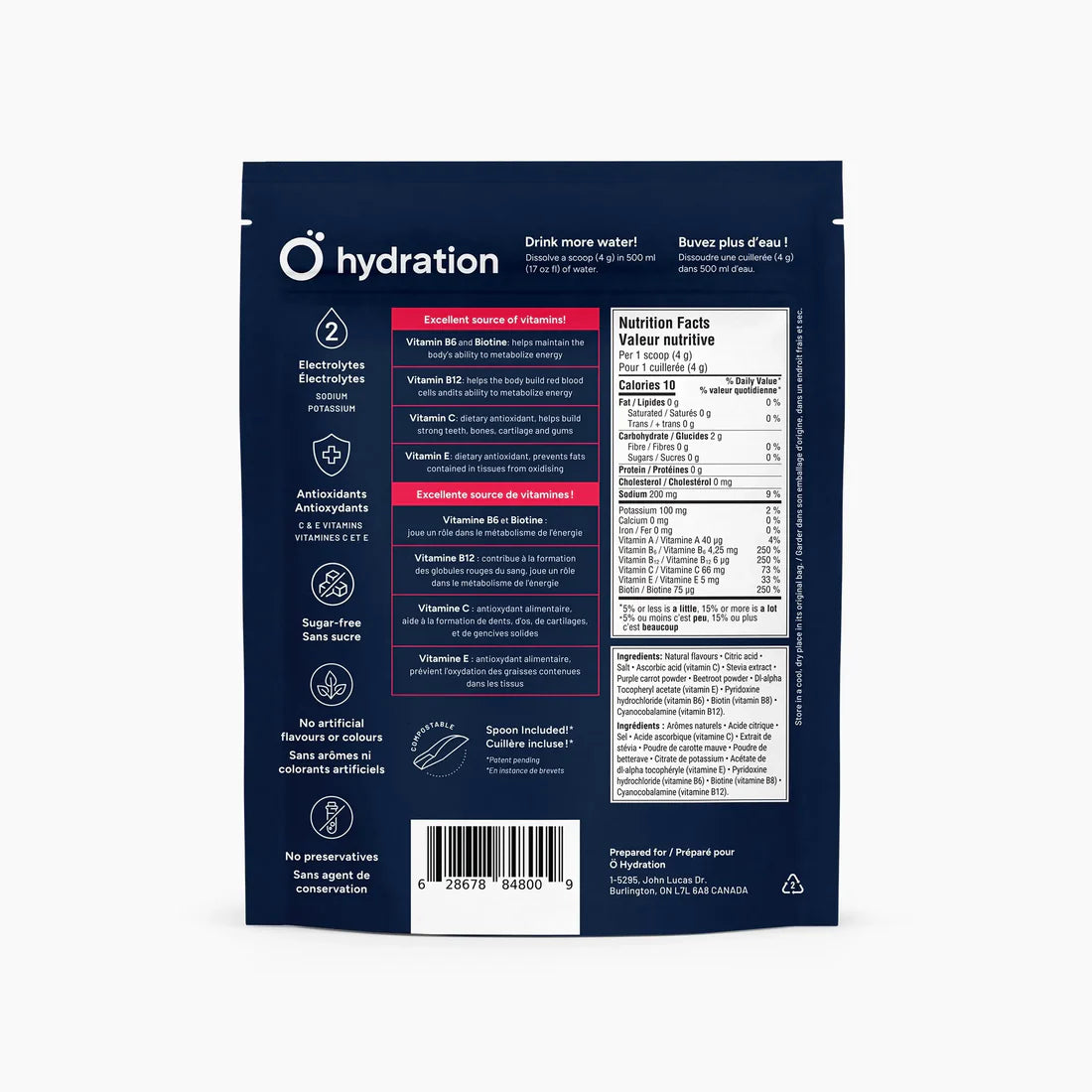 O Hydration 100g Électrolytes