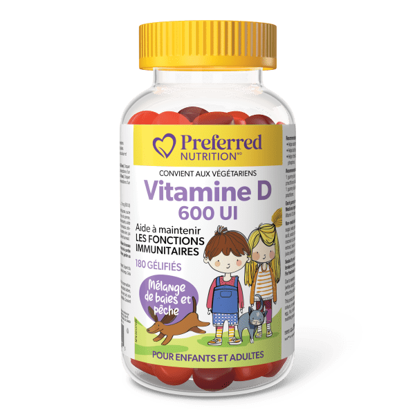 Vitamine D 600UI 180 gélifiés