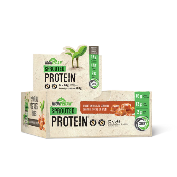 Barre protéiné IronVegan saveur assorties 12x64g (Boite)