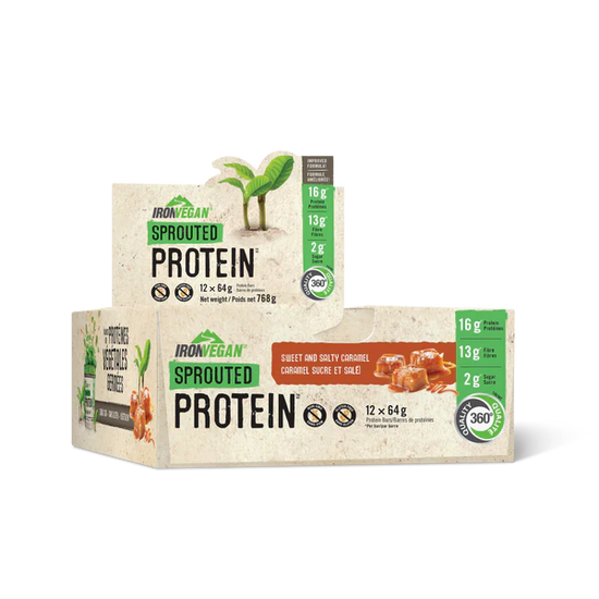 Barre protéiné IronVegan saveur assorties 12x64g (Boite)