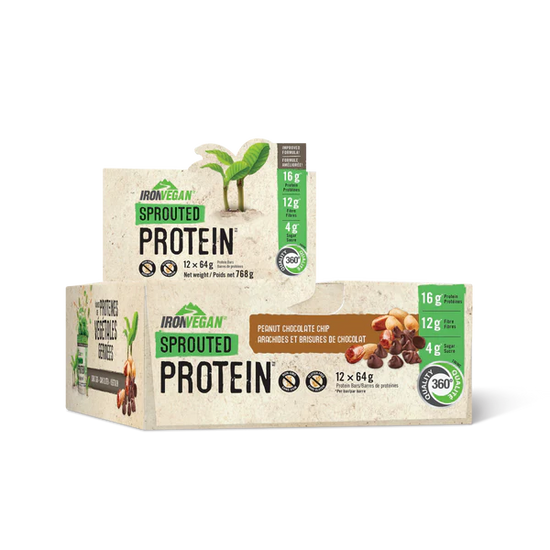 Barre protéiné IronVegan saveur assorties 12x64g (Boite)