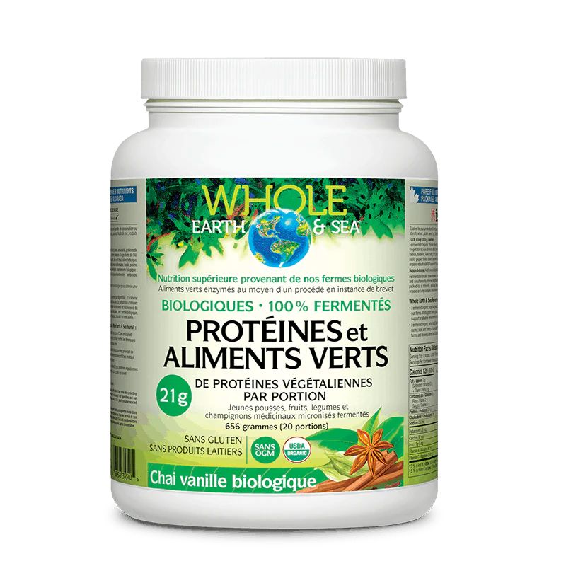 Protéines et aliment verts 656-710g