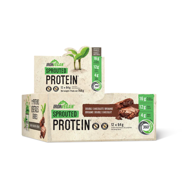 Barre protéiné IronVegan saveur assorties 12x64g (Boite)