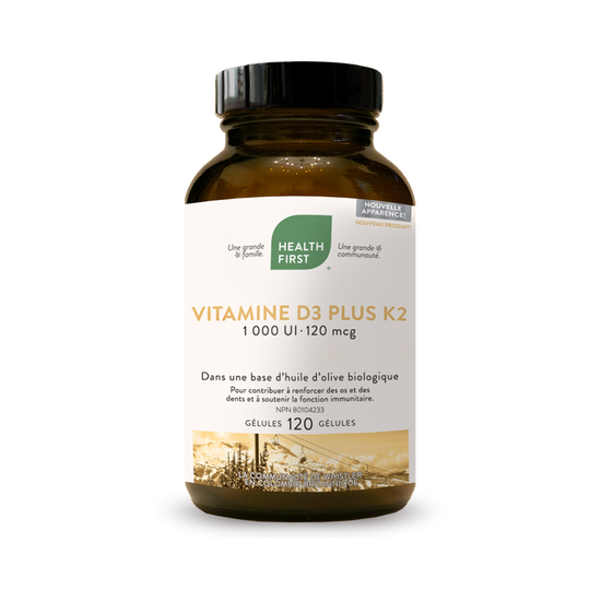 Vitamine D3 plus K2 120gélules