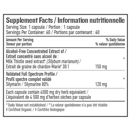 Chardon-marie 60capsules liquide
