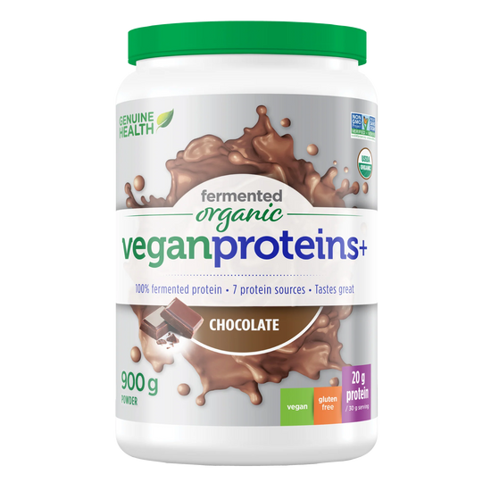 Protéines + biologiques végétaliennes fermentées chocolat 900g Duo
