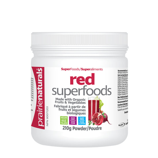 SuperAliments Red superfoods fait de fruits et légumes biologiques 210g