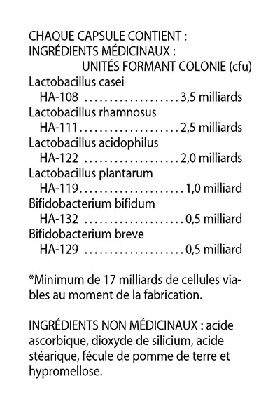 Probiotique Flora pour adultes 17 milliards