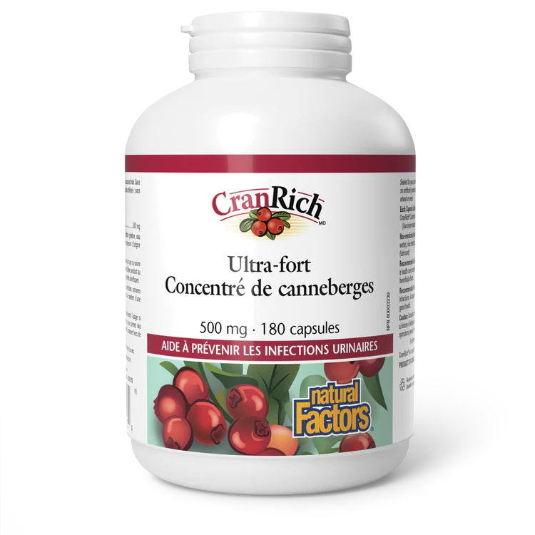 Concentré de canneberges 500mg 180 capsules