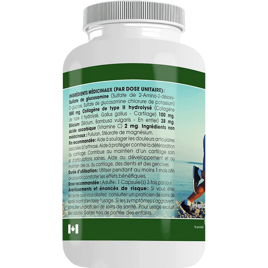 Collagène Bambou glucosamine 90capsules