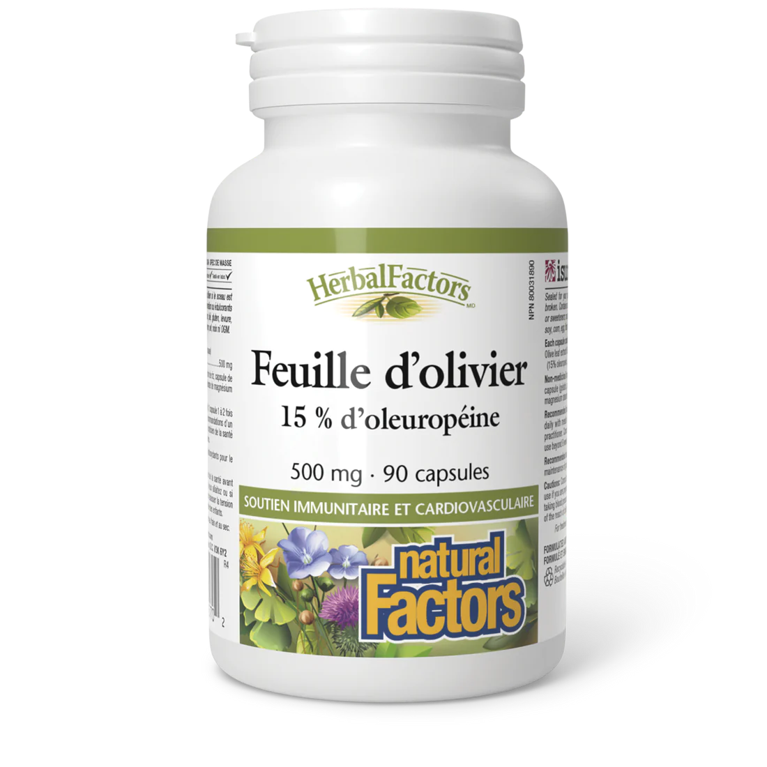 Feuille d'olivier 500mg 90 capsules