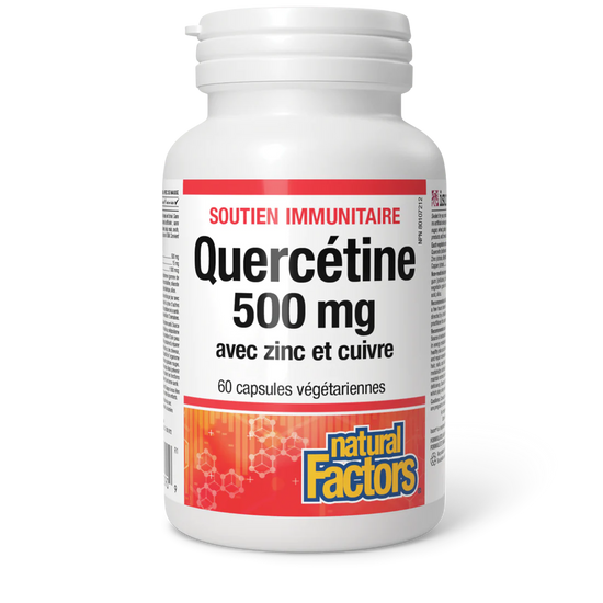 Quercétine avec zinc et cuivre 500mg 60 capsules