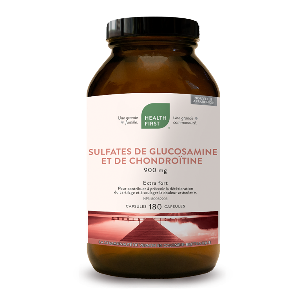 Sulfates de glucosamine et de chondroitine 900 mg 180 caps