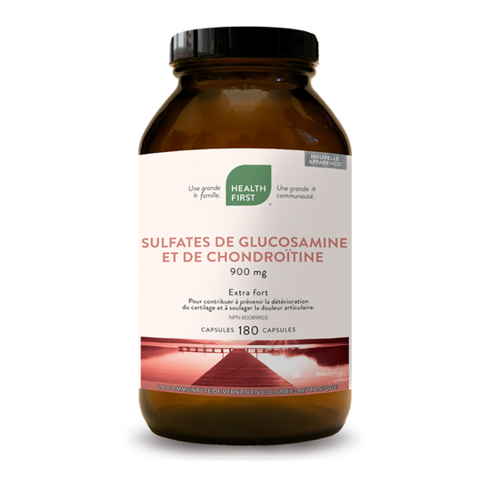Sulfates de glucosamine et de chondroitine 900 mg 180 caps