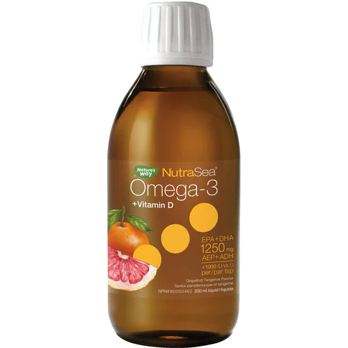 Nutrasea omega 3 +D 1250mg à saveur de pamplemousse tangerine 200ml